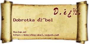 Dobrotka Ábel névjegykártya