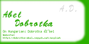 abel dobrotka business card